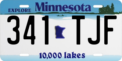 MN license plate 341TJF