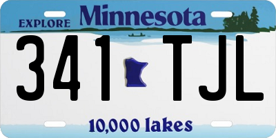 MN license plate 341TJL