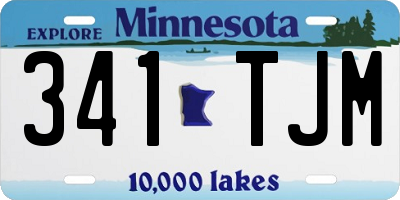 MN license plate 341TJM