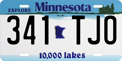 MN license plate 341TJO