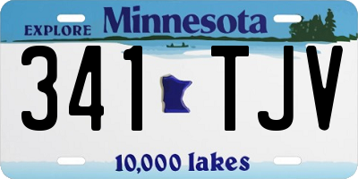 MN license plate 341TJV
