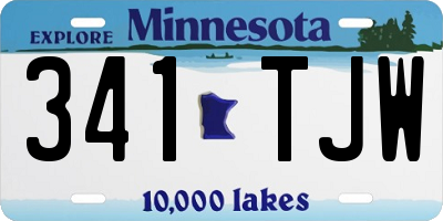 MN license plate 341TJW