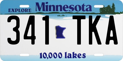 MN license plate 341TKA