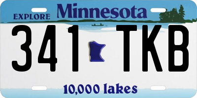 MN license plate 341TKB