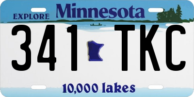 MN license plate 341TKC