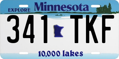 MN license plate 341TKF