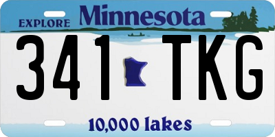 MN license plate 341TKG