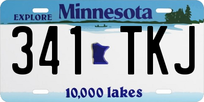MN license plate 341TKJ