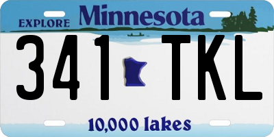 MN license plate 341TKL