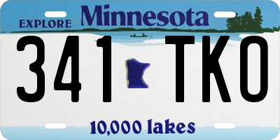 MN license plate 341TKO