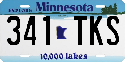 MN license plate 341TKS