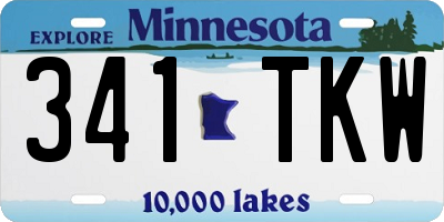 MN license plate 341TKW