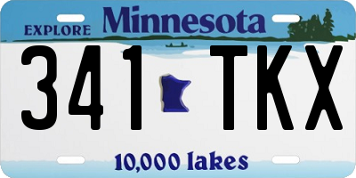 MN license plate 341TKX