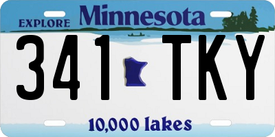 MN license plate 341TKY