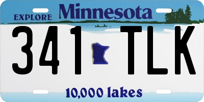 MN license plate 341TLK