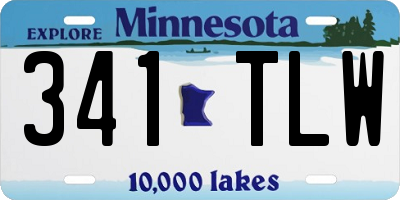 MN license plate 341TLW