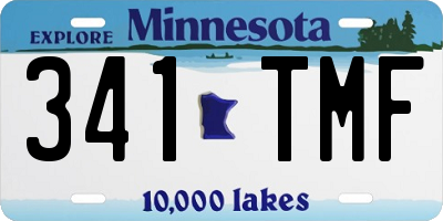 MN license plate 341TMF