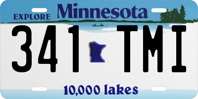 MN license plate 341TMI