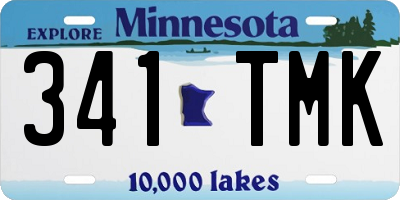 MN license plate 341TMK