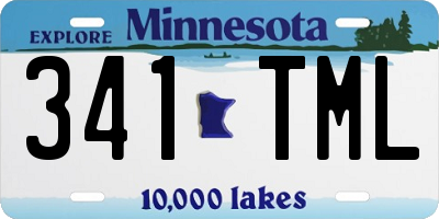 MN license plate 341TML