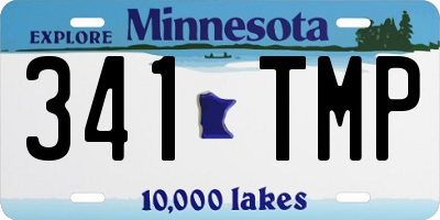 MN license plate 341TMP