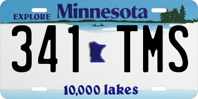 MN license plate 341TMS