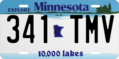 MN license plate 341TMV