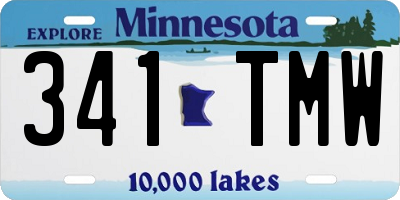 MN license plate 341TMW
