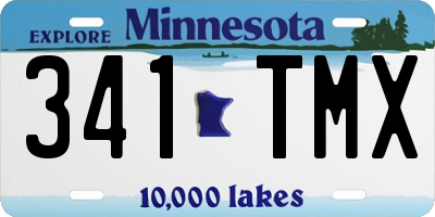MN license plate 341TMX
