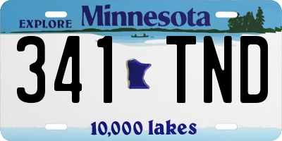 MN license plate 341TND