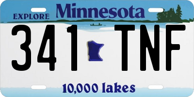 MN license plate 341TNF