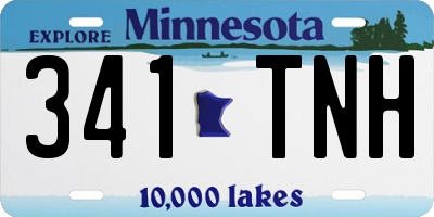 MN license plate 341TNH