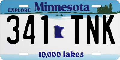 MN license plate 341TNK