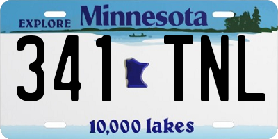 MN license plate 341TNL