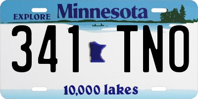 MN license plate 341TNO