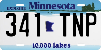 MN license plate 341TNP