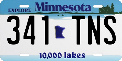MN license plate 341TNS