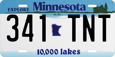 MN license plate 341TNT