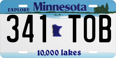 MN license plate 341TOB