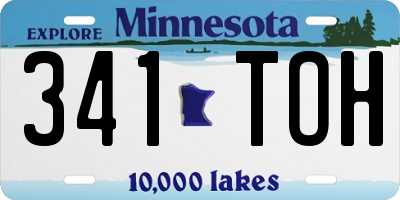 MN license plate 341TOH