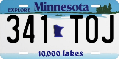MN license plate 341TOJ