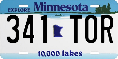 MN license plate 341TOR