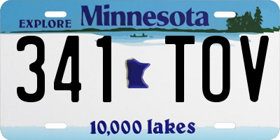 MN license plate 341TOV