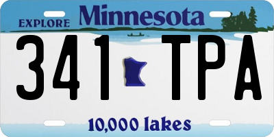 MN license plate 341TPA
