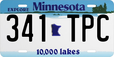 MN license plate 341TPC