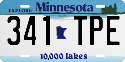 MN license plate 341TPE