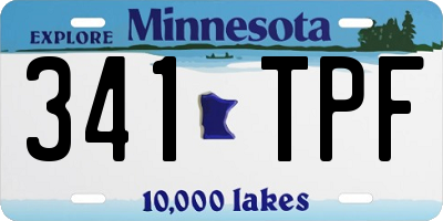 MN license plate 341TPF