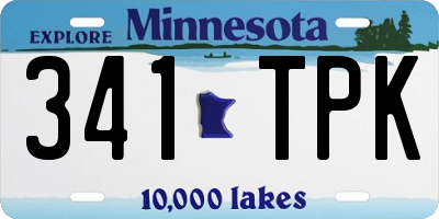 MN license plate 341TPK