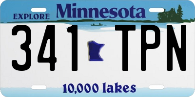 MN license plate 341TPN