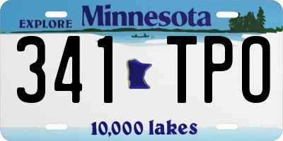 MN license plate 341TPO